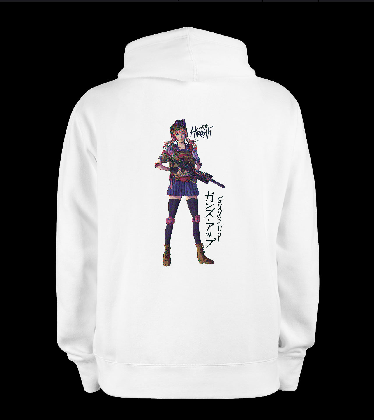 Anime Girl Guns Up Hoodie